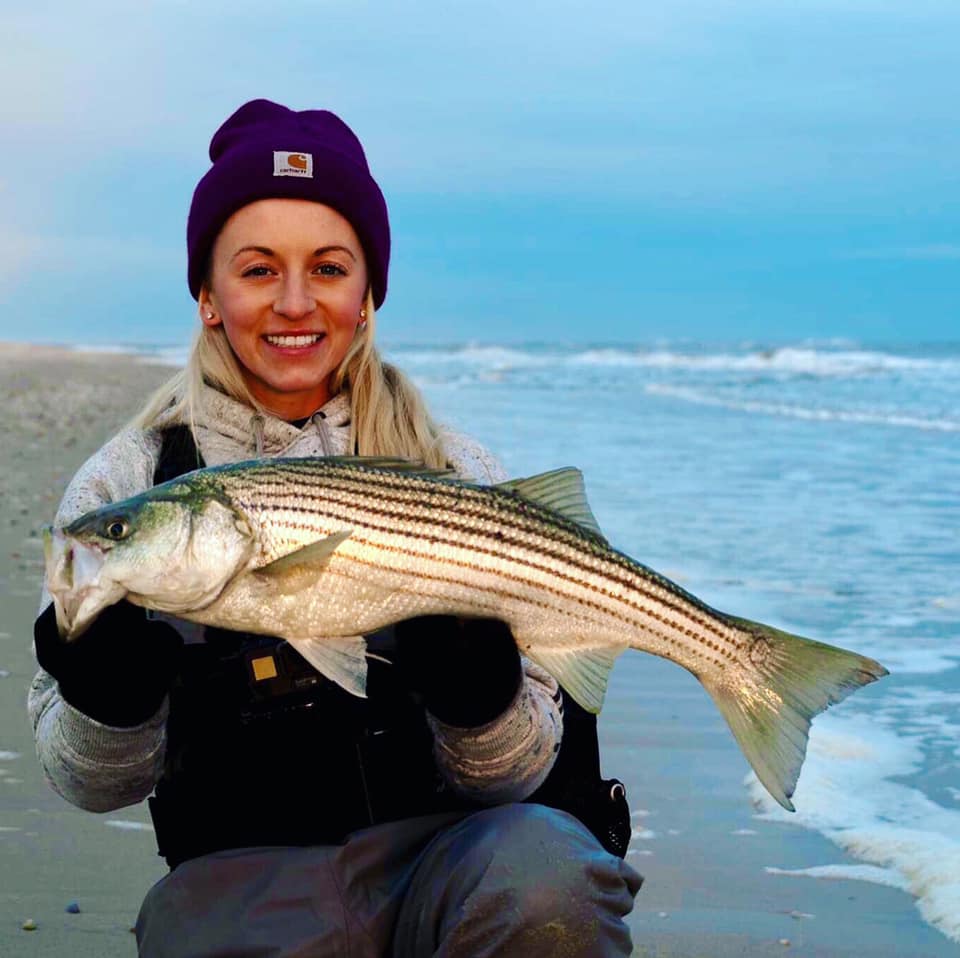 surf fishing for striped bass