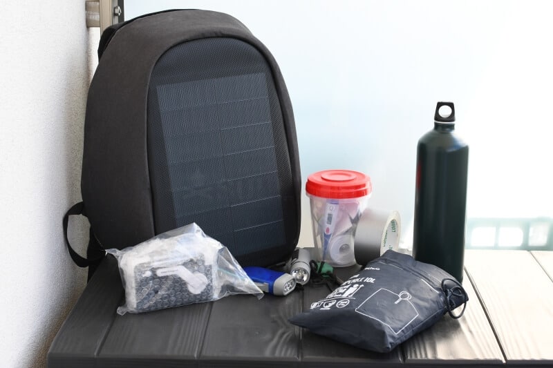 Dan Sullivan's solar backpack and some of his bug out bag gear