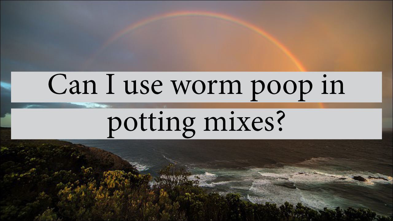 Can I Use Worm Poop In Potting Mixes?